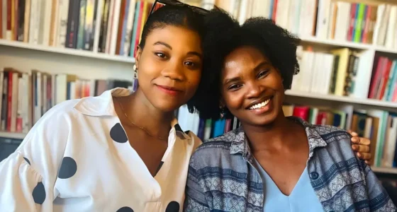 Foto de Laisouche con Vanessa Dacier en Podcast Eircast
